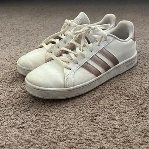 Adidas rose gold shoes